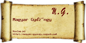 Magyar Gyöngy névjegykártya